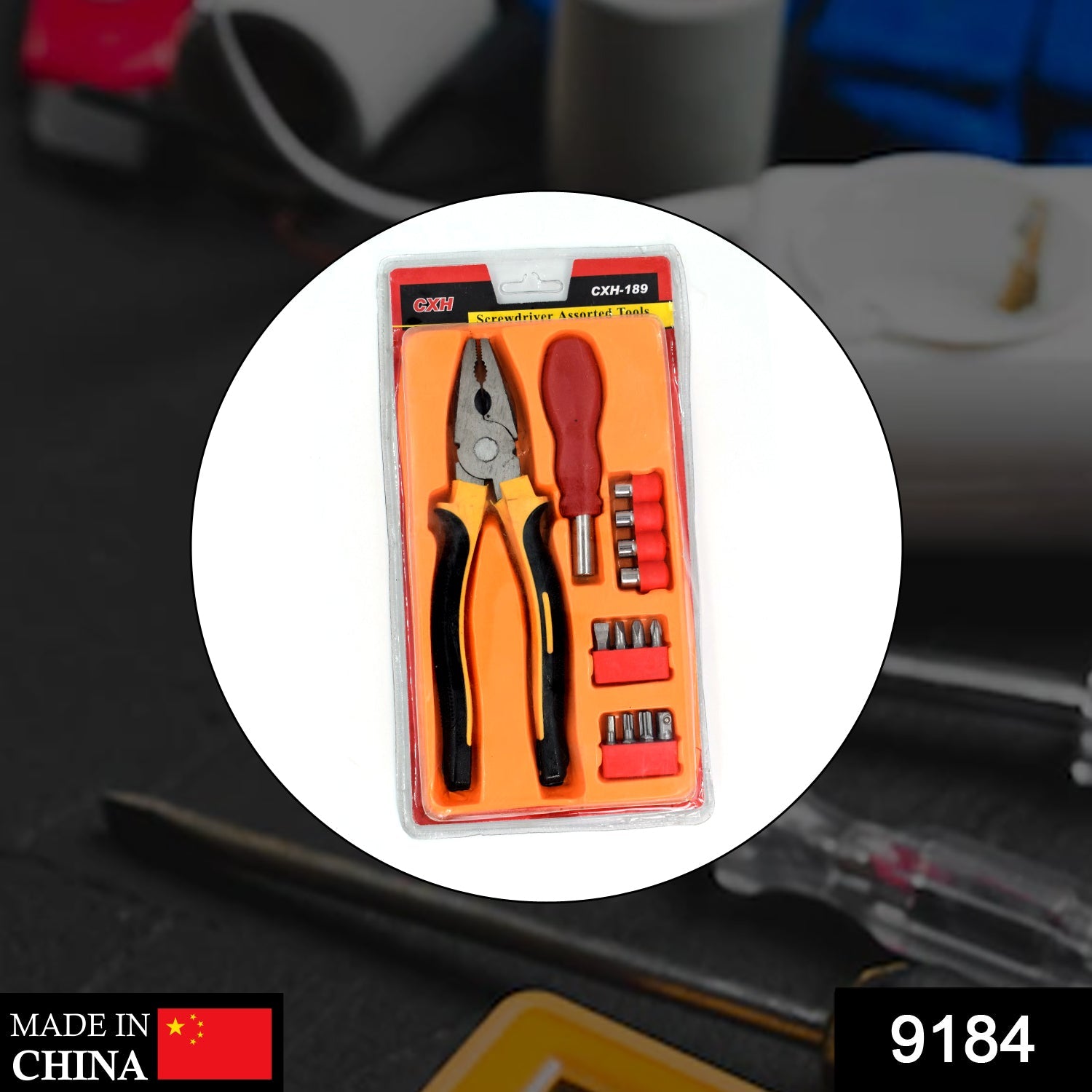 9184 14-Pieces Screwdriver Kit/Screwdriver combo Set Combination Plier For Home Use/For Multipurpose Application DeoDap 9184 14-Pieces Screwdriver Kit/Screwdriver combo Set Combination Plier For Home Use/For Multipurpose Application DeoDap